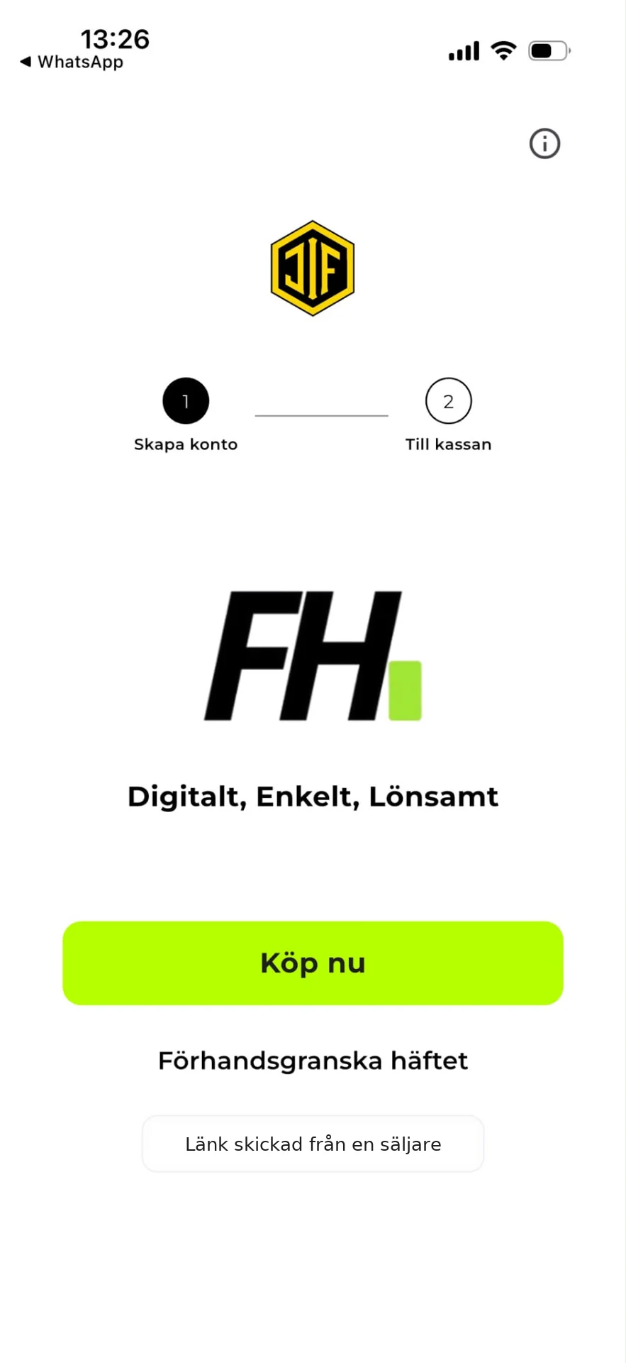Det digitala häftet köparen kan förhandsvisa