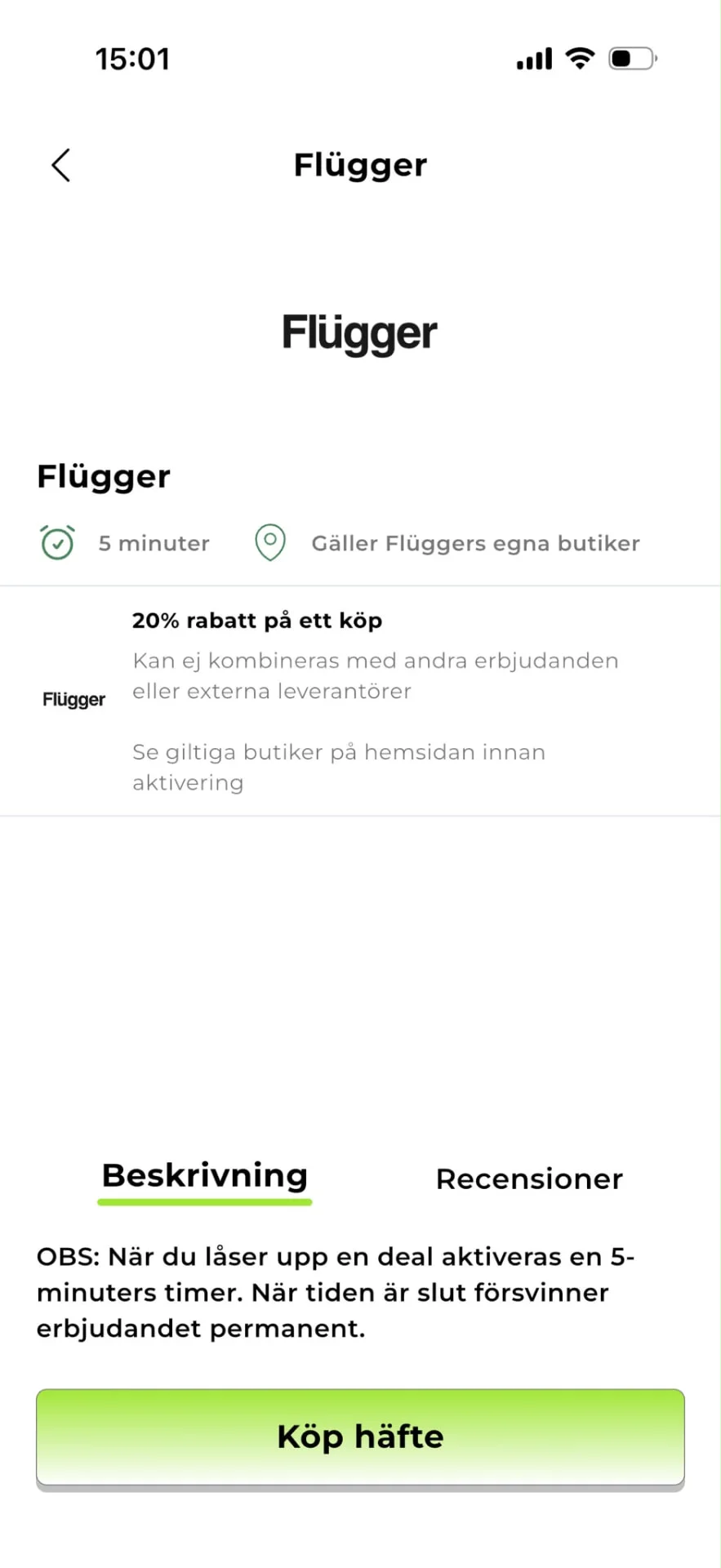 Erbjudandets villkor