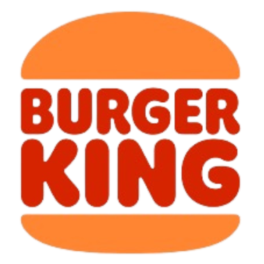 Burger Kings logotyp i orange och rött, använd för deras erbjudande i Föreningshäftets digitala häfte.
